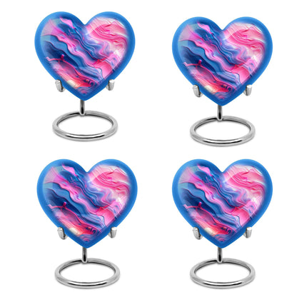 Abstract heart shaped memorial urn
