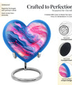 Abstract heart shaped memorial urn
