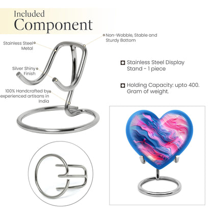 Abstract heart shaped memorial urn