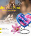 Abstract heart shaped memorial urn