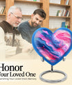 Abstract heart shaped memorial urn