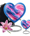 Abstract heart shaped memorial urn