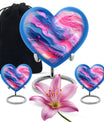 Abstract heart shaped memorial urn