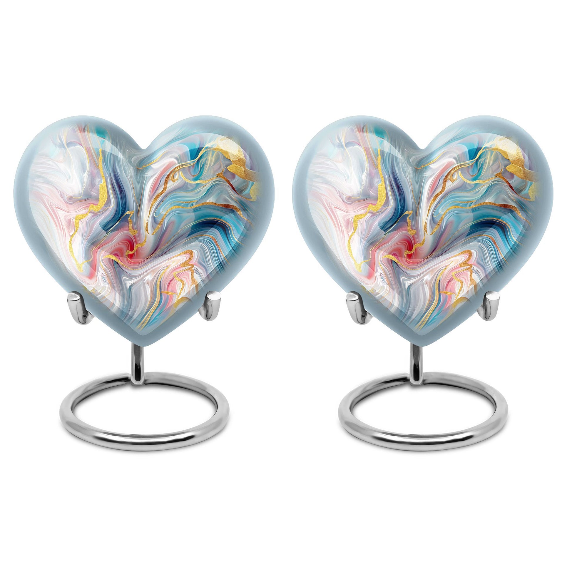 10-inch abstract heart urn for cremation ashes