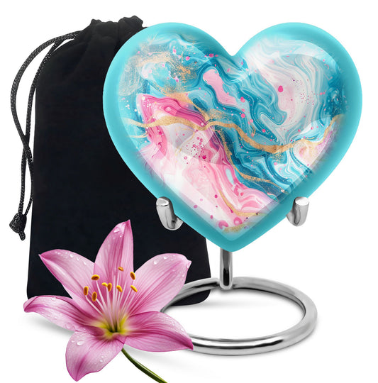 abstract heart urn