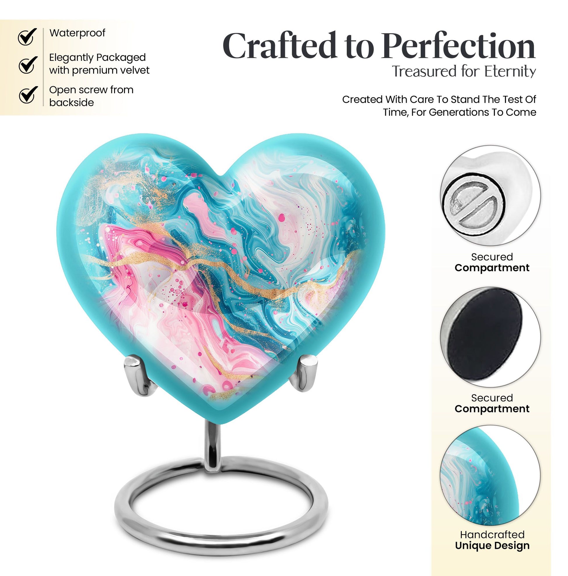 abstract heart urn