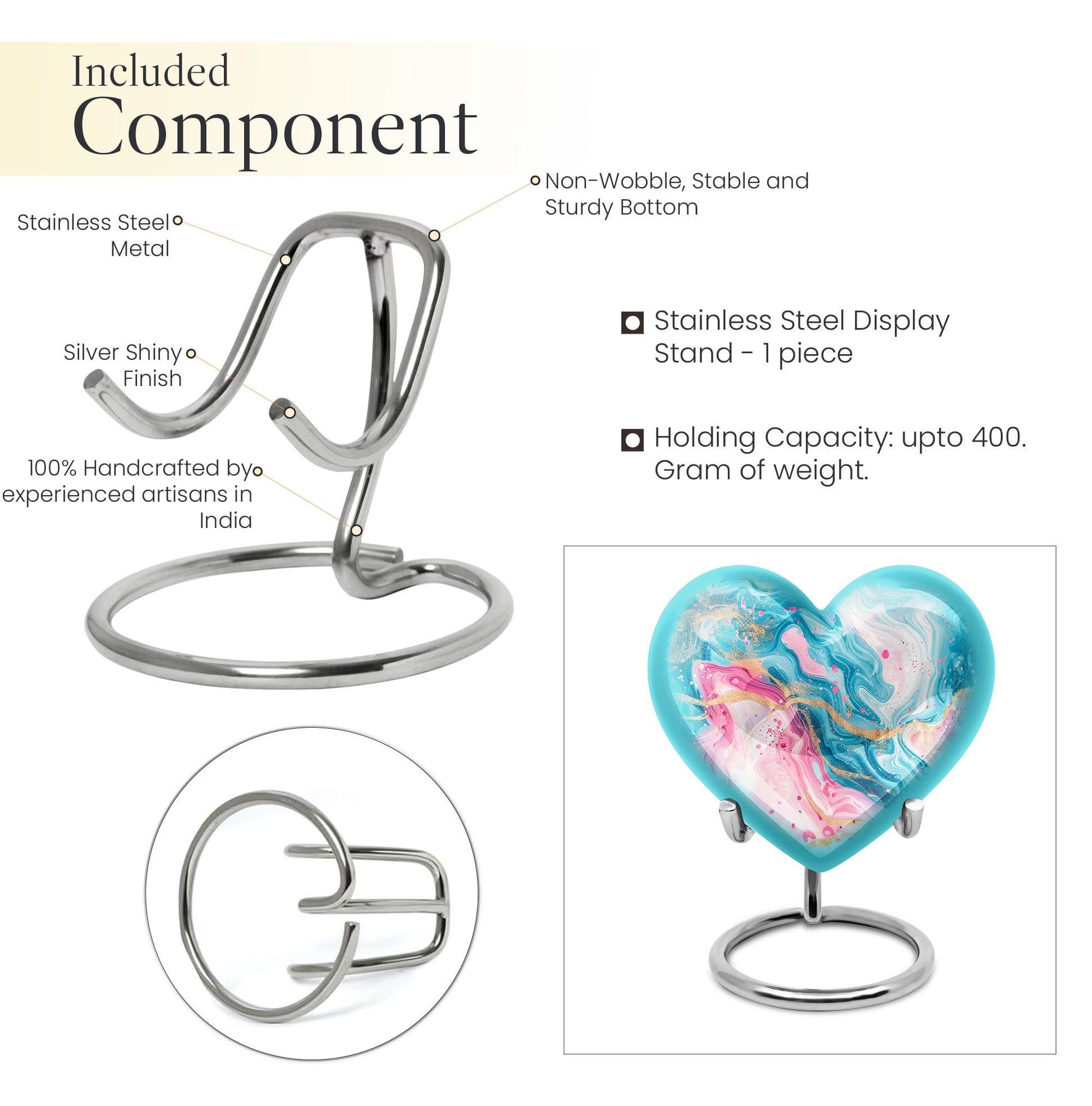 abstract heart urn