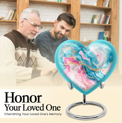 abstract heart urn