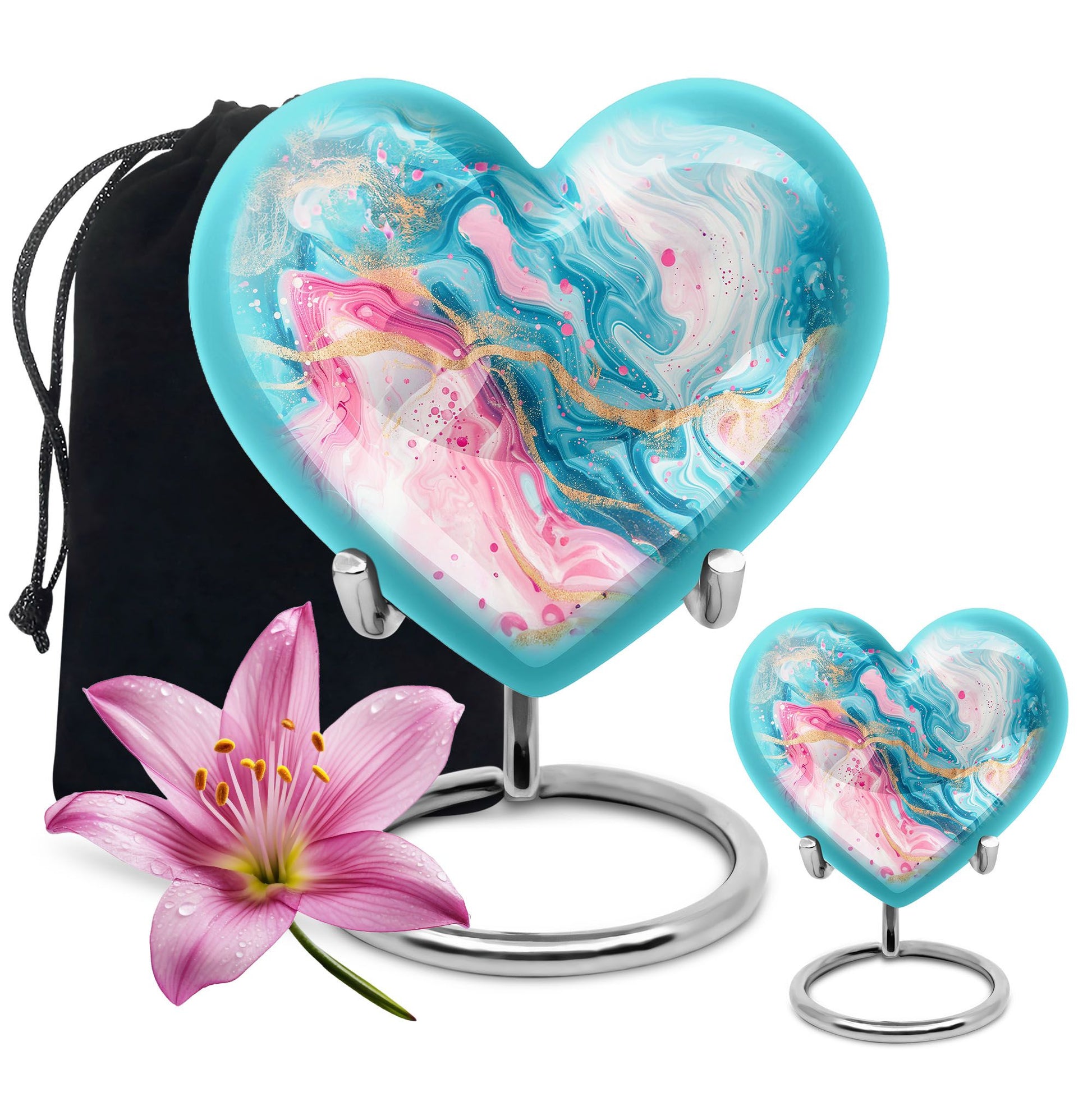 abstract heart urn