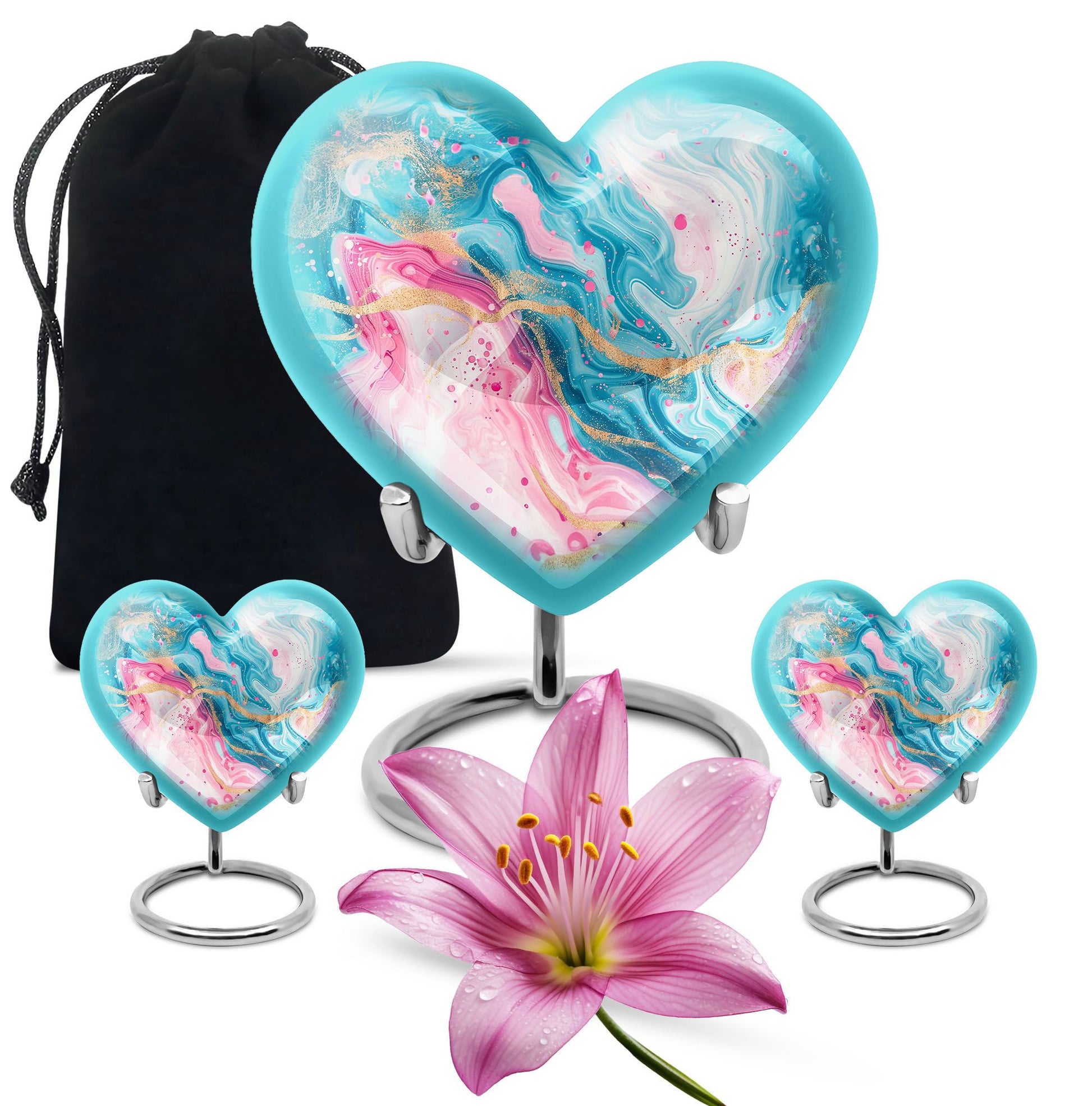 abstract heart urn