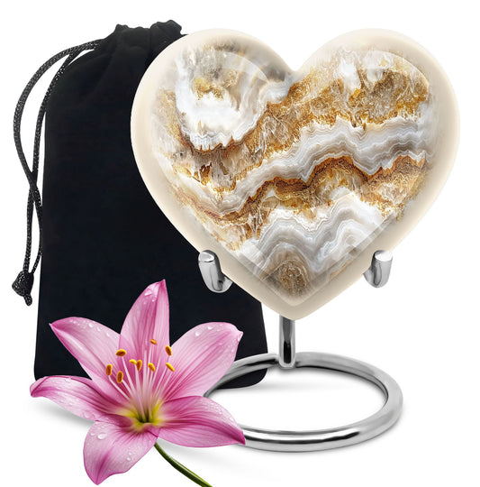 Abstract heart-shaped urn