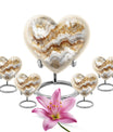 Abstract heart-shaped urn