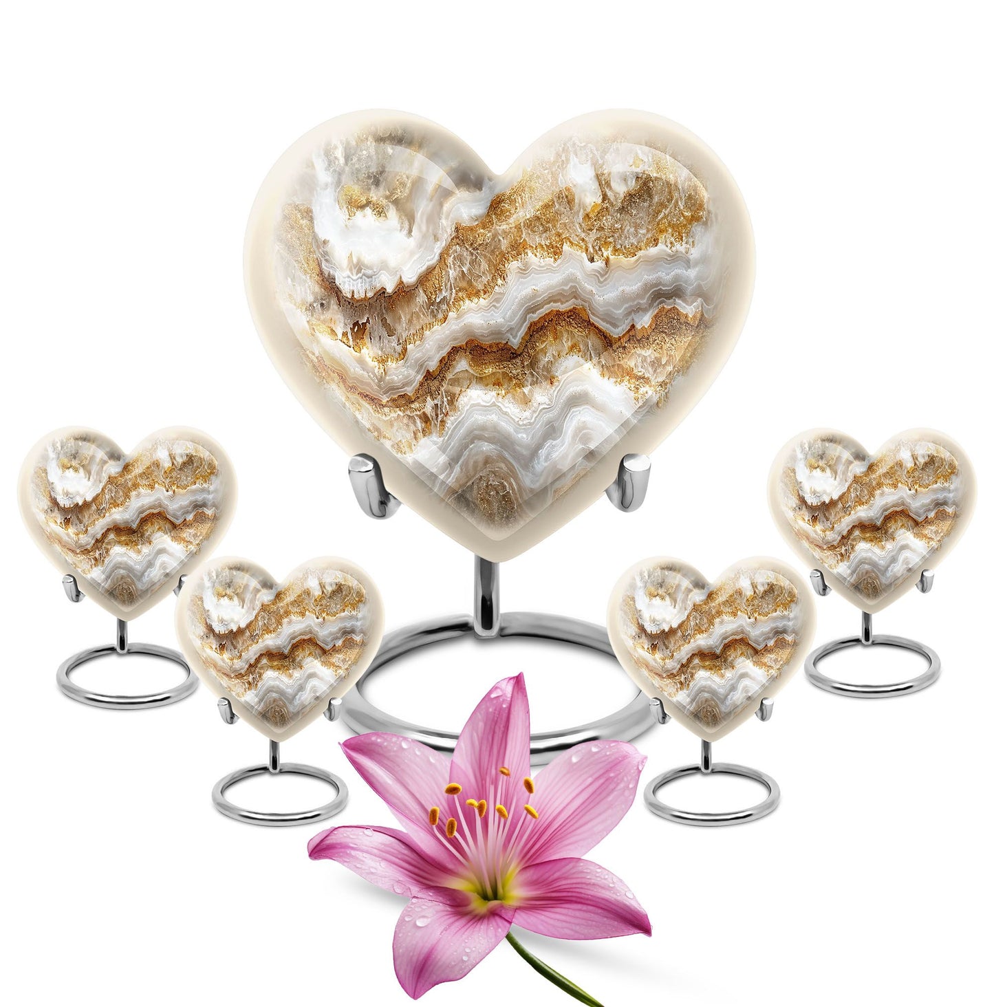 Abstract heart-shaped urn