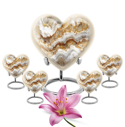 Abstract heart-shaped urn
