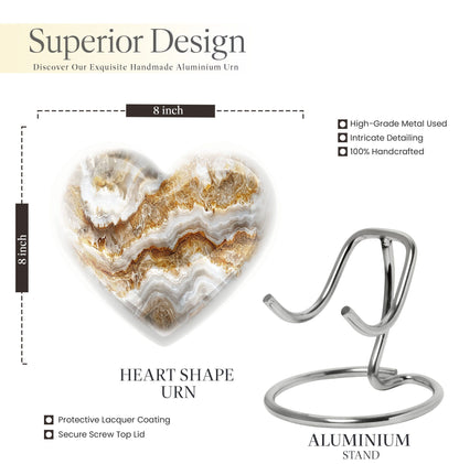Abstract heart-shaped urn