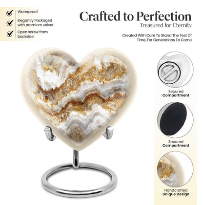 Abstract heart-shaped urn