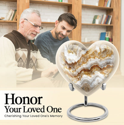 Abstract heart-shaped urn