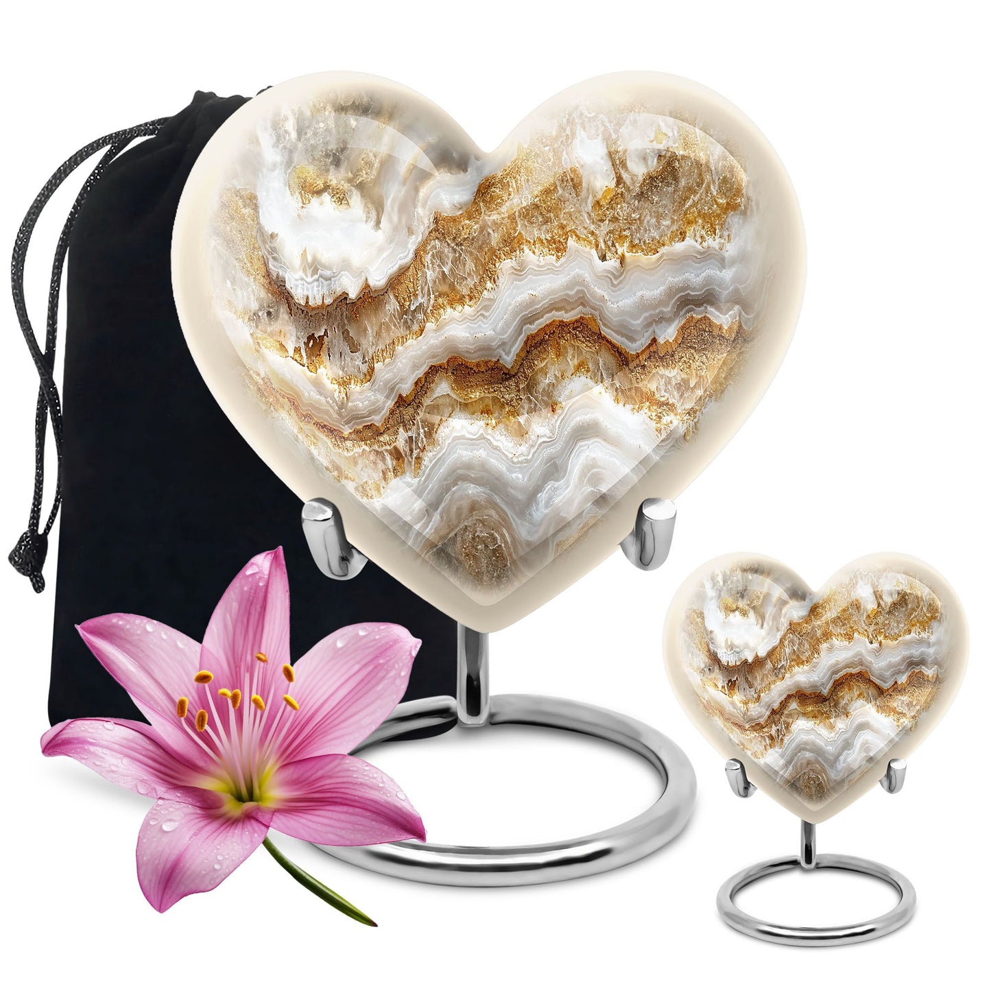 Abstract heart-shaped urn