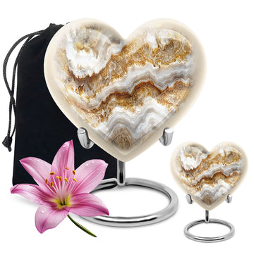 10 inch large Urn with 1 Keepsake 3 Inch Urn
