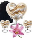 Abstract heart-shaped urn