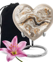 Vibrant Swirl Heart Memorial Urn for Ashes