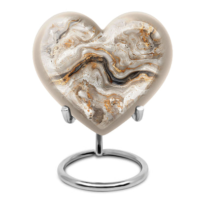 Vibrant Swirl Heart Memorial Urn for Ashes