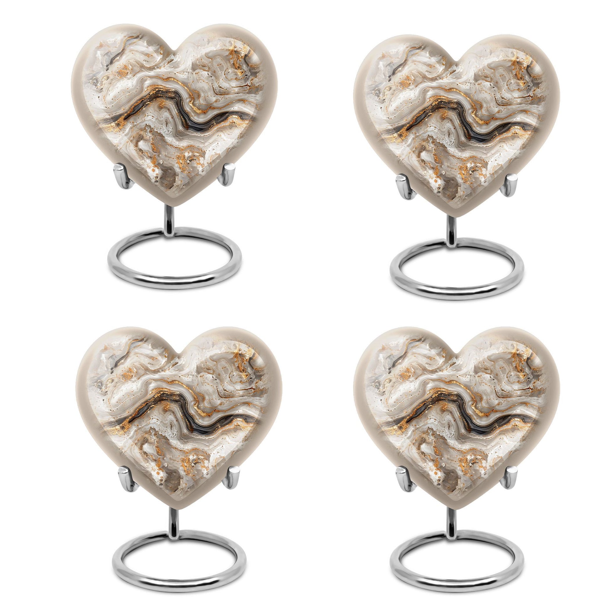 Vibrant Swirl Heart Memorial Urn for Ashes