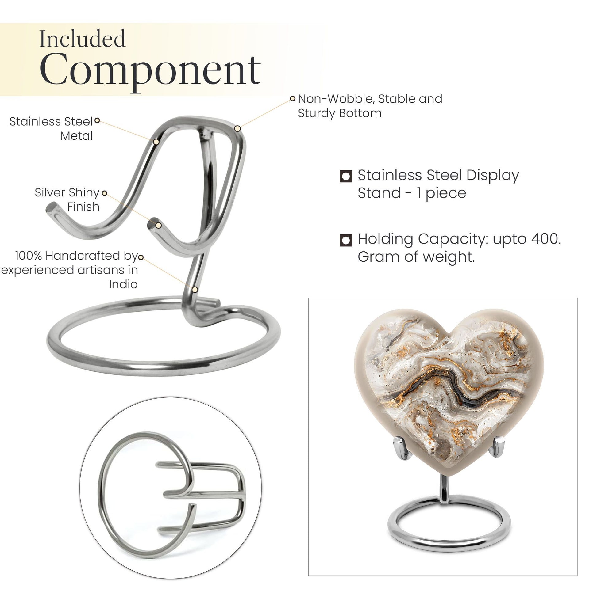 Vibrant Swirl Heart Memorial Urn for Ashes
