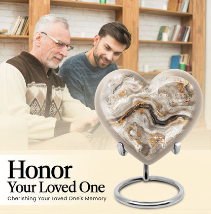Vibrant Swirl Heart Memorial Urn for Ashes