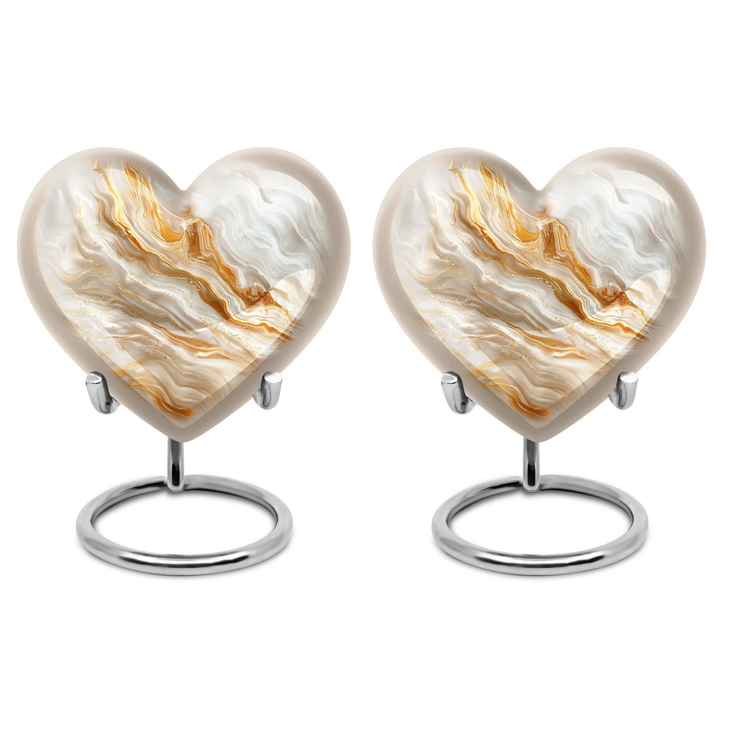 vibrant swirl heart urn for burial ashes