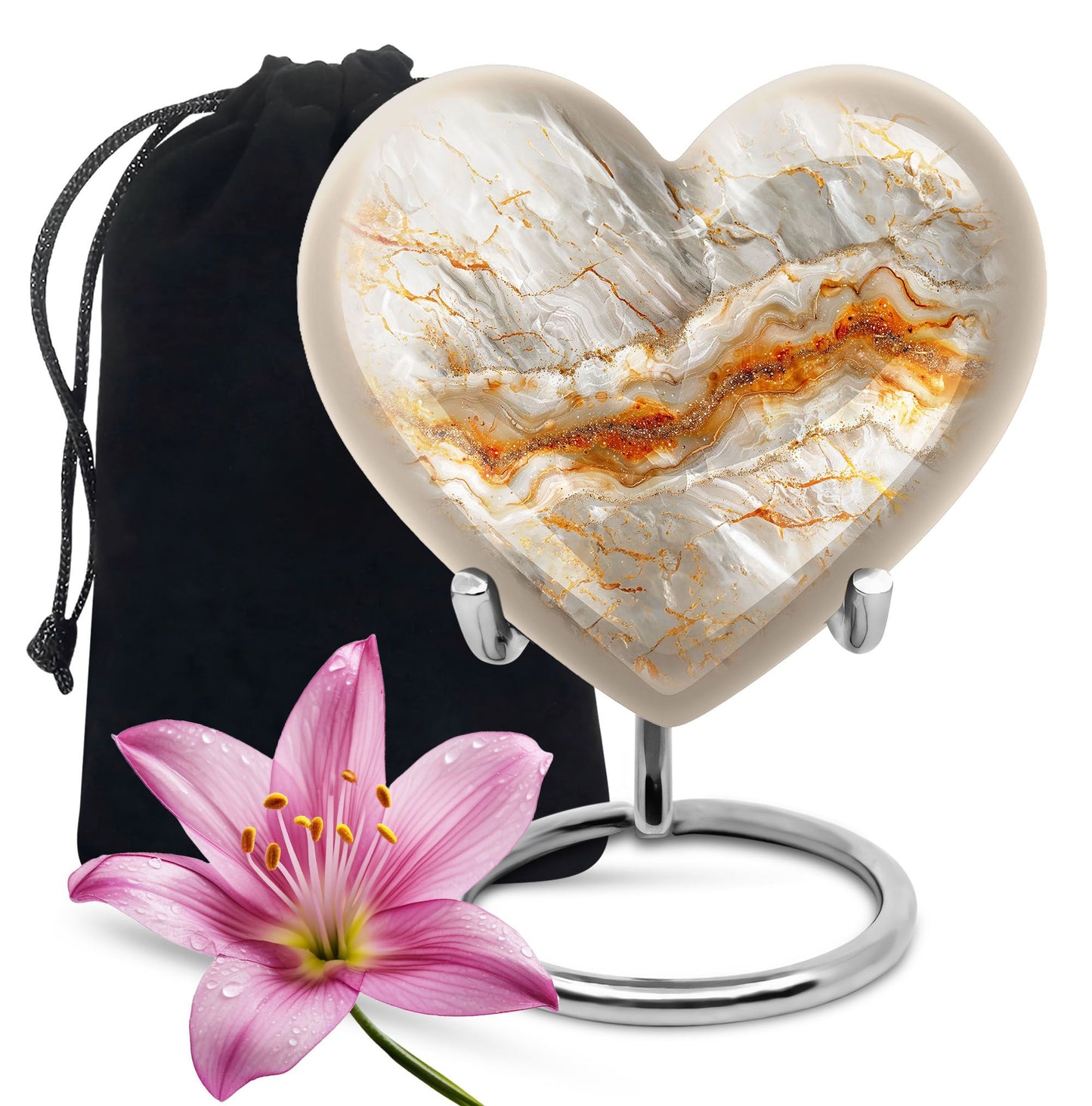 Vibrant Swirl Heart Urn