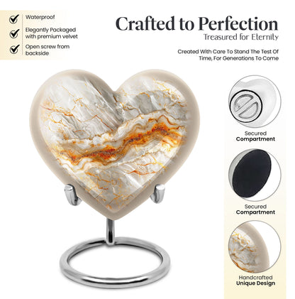 Vibrant Swirl Heart Urn