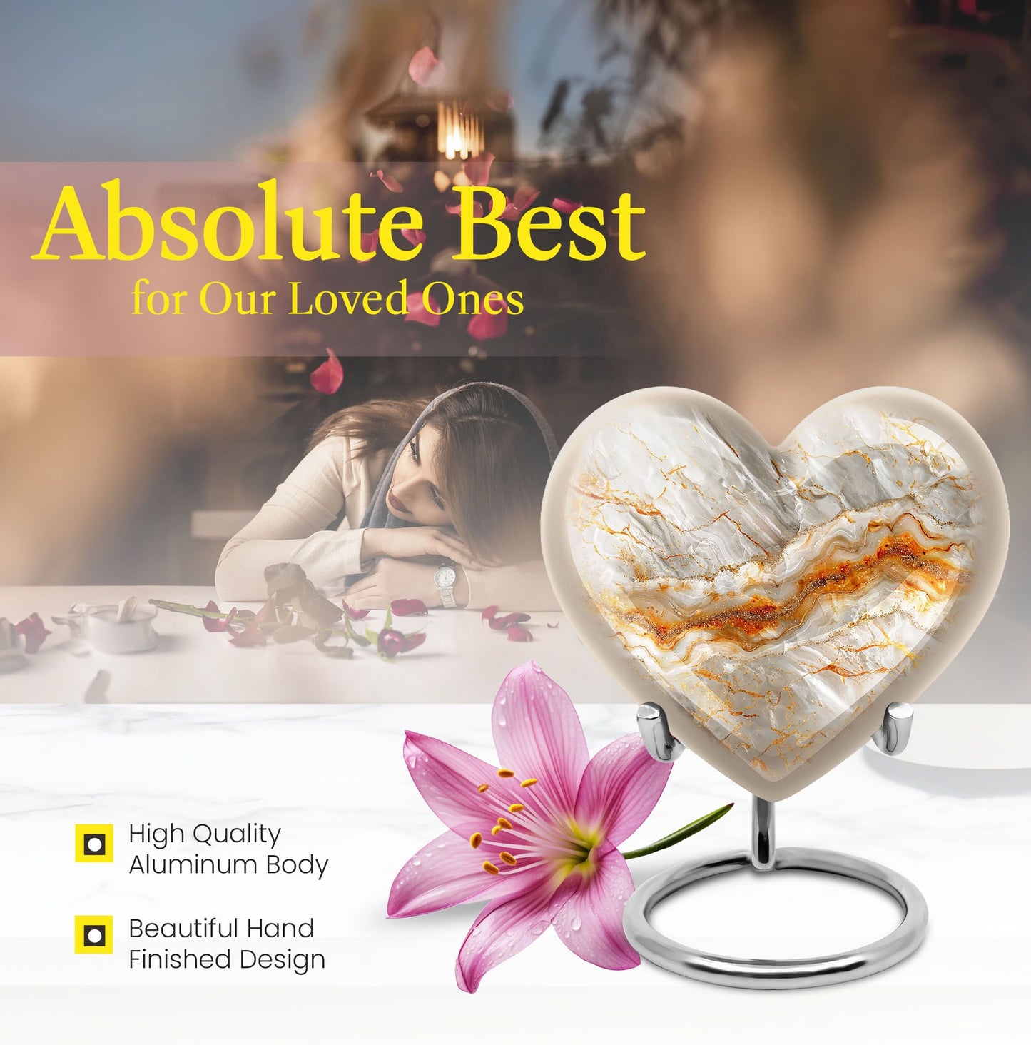 Vibrant Swirl Heart Urn