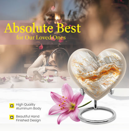 Vibrant Swirl Heart Urn