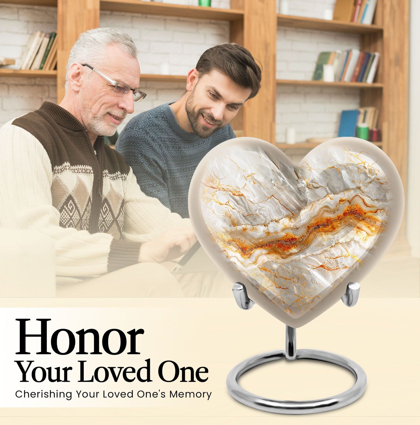 Vibrant Swirl Heart Urn