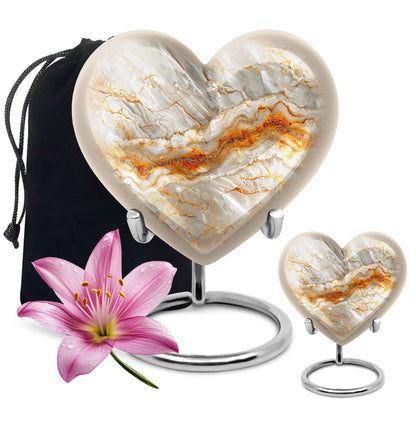 Vibrant Swirl Heart Urn