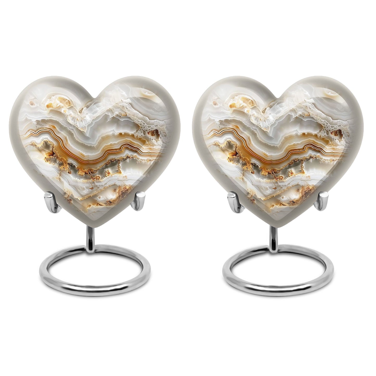 Vibrant Swirl 10-inch heart urn for cremation ashes