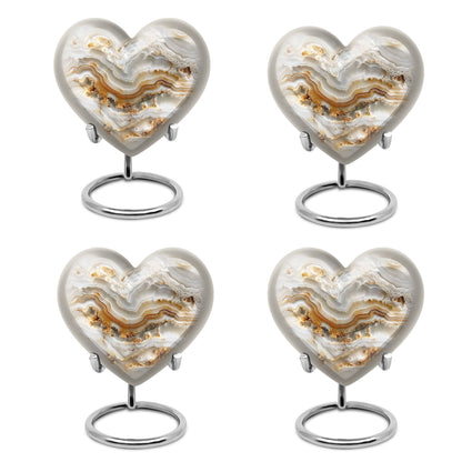 Vibrant Swirl 10-inch heart urn for cremation ashes