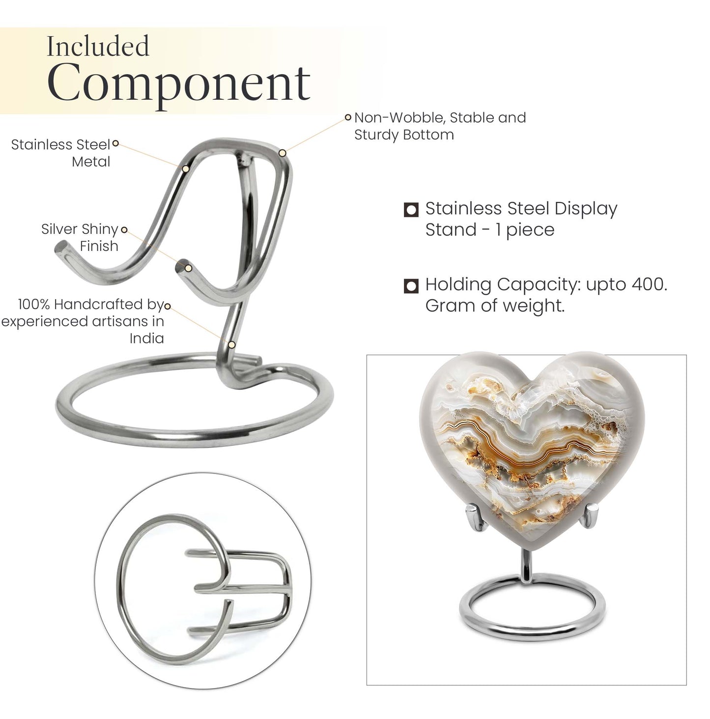 Vibrant Swirl 10-inch heart urn for cremation ashes