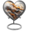 Vibrant Swirl Heart Urn for human ashes