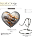 Vibrant Swirl Heart Urn for human ashes