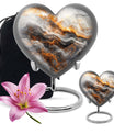 Vibrant Swirl Heart Urn for human ashes