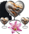 Vibrant Swirl Heart Urn for human ashes