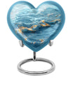 Swirl Heart Urn for human ashes