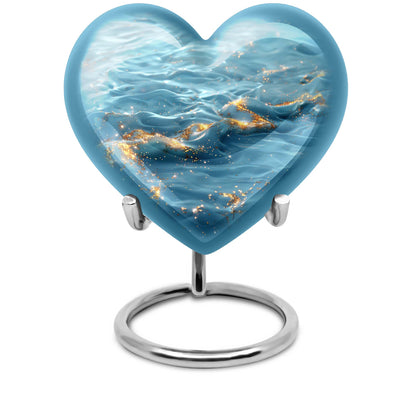 Swirl Heart Urn for human ashes