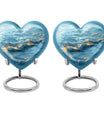 Swirl Heart Urn for human ashes