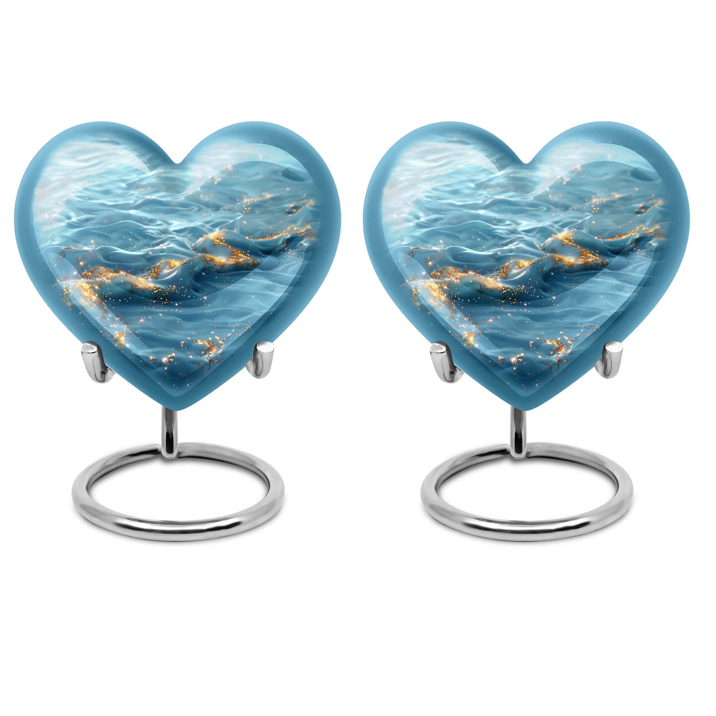 Swirl Heart Urn for human ashes