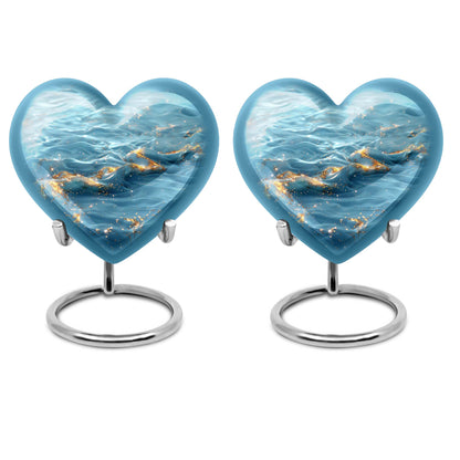Swirl Heart Urn for human ashes