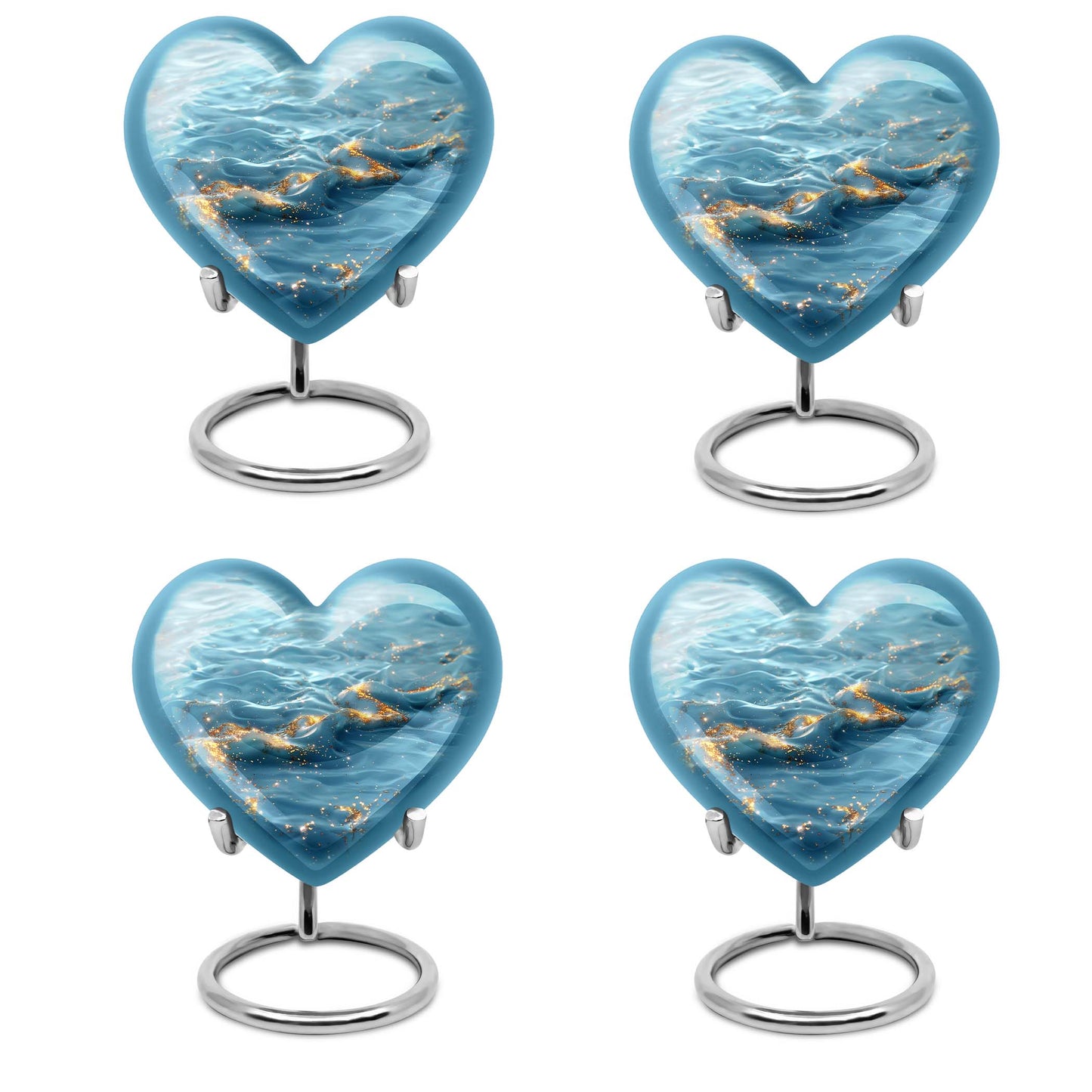 Swirl Heart Urn for human ashes