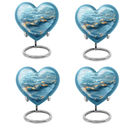 Swirl Heart Urn for human ashes